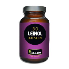 Produktansicht von Hanoju Bio Leinöl 270 mg 120 Kapseln