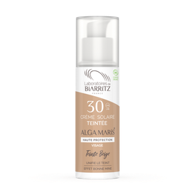 Produktansicht von Laboratoires de Biarritz Alga Maris getönte Gesichtscreme Bio Lichtschutzfaktor 30 hell 50ml