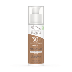 Produktansicht von Laboratoires de Biarritz Alga Maris getönte Gesichtscreme Bio Lichtschutzfaktor 30 Gold 50ml